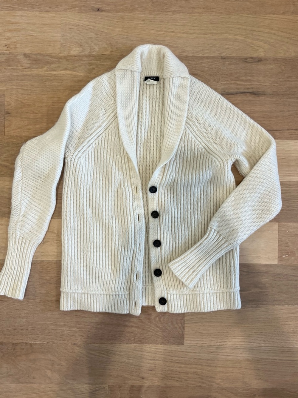 J. Crew Cream Shawl-Collar Cardigan